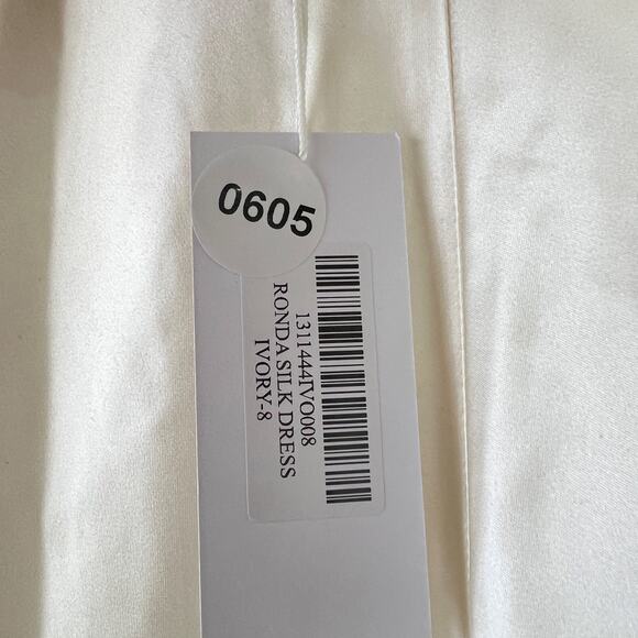 Reformation X Ronda Silk Maxi Dress One Shoulder Ivory Sz 8 NWT - Picture 6 of 9